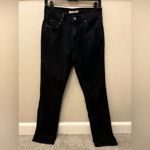 Levi’s 505 straight black jeans